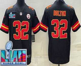 Men's Kansas City Chiefs #32 Nick Bolton Limited Black Super Bowl LVII Vapor Jersey,We sell and wholesale Men's Kansas City Chiefs #32 Nick Bolton Limited Black Super Bowl LVII Vapor Jersey on line form chian!
